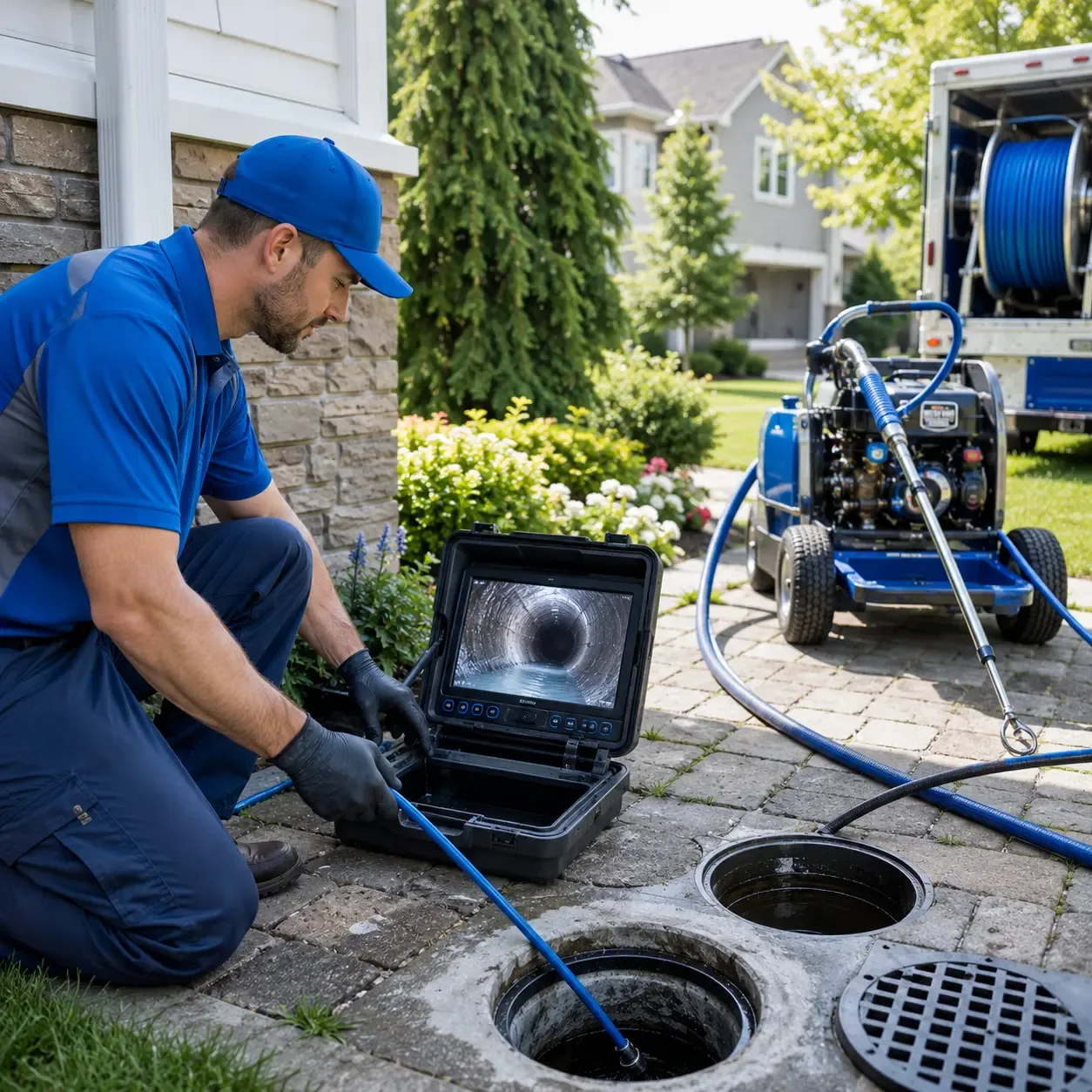 Outdoor drain cleaning professionals serving Elm Mott, TX