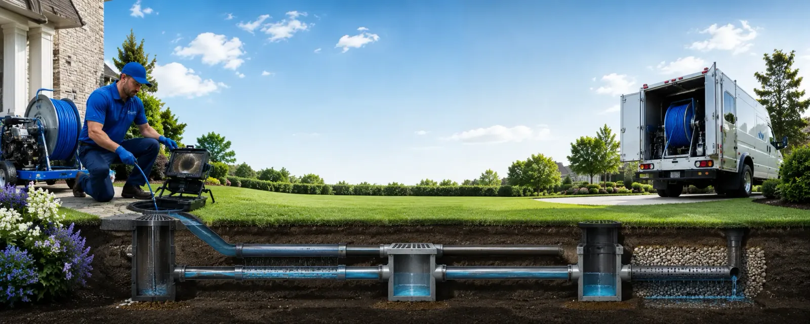 Outdoor drain cleaning information for Elm Mott, TX